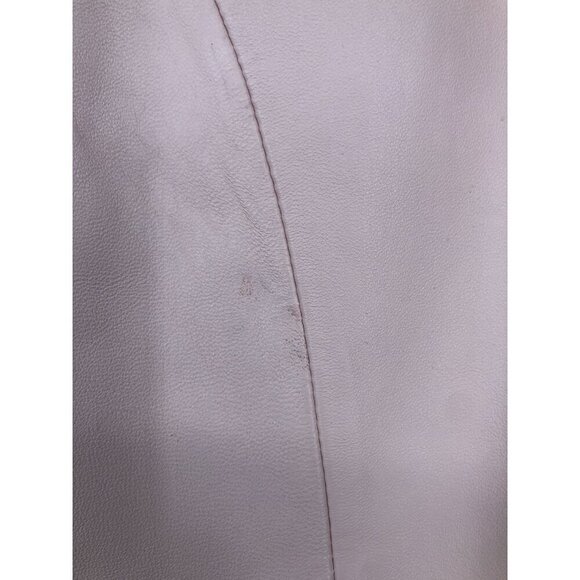 Peck & Peck Women's Quilted Lamb Leather Vest S Pink Zip-up Equestrian Preppy - Picture 8 of 11